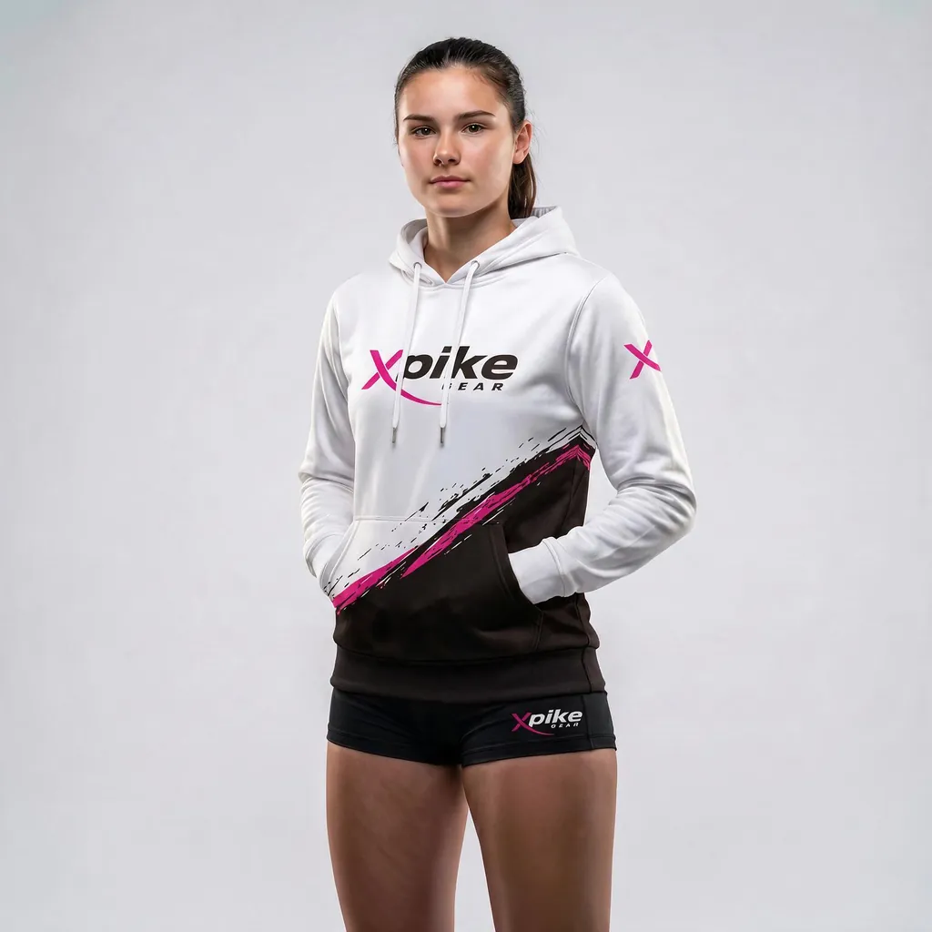 Bold Diagonal Sublimated Hoodie · Bold Diagonal · Color Magenta · Front