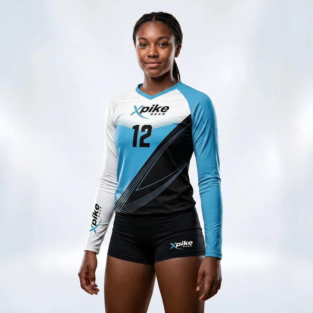 Dynamic Lines Long Sleeve Jersey · Dynamic Lines · Color Cyan · Front