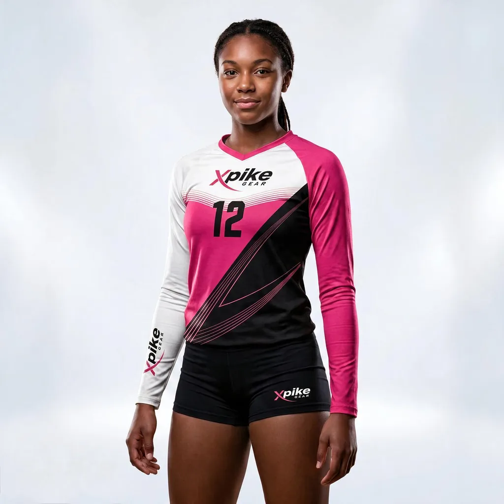 Dynamic Lines Long Sleeve Jersey · Dynamic Lines · Color Magenta · Front
