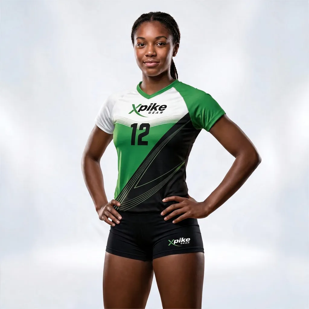 Dynamic Lines Short Sleeve Jersey · Dynamic Lines · Color Green · Front
