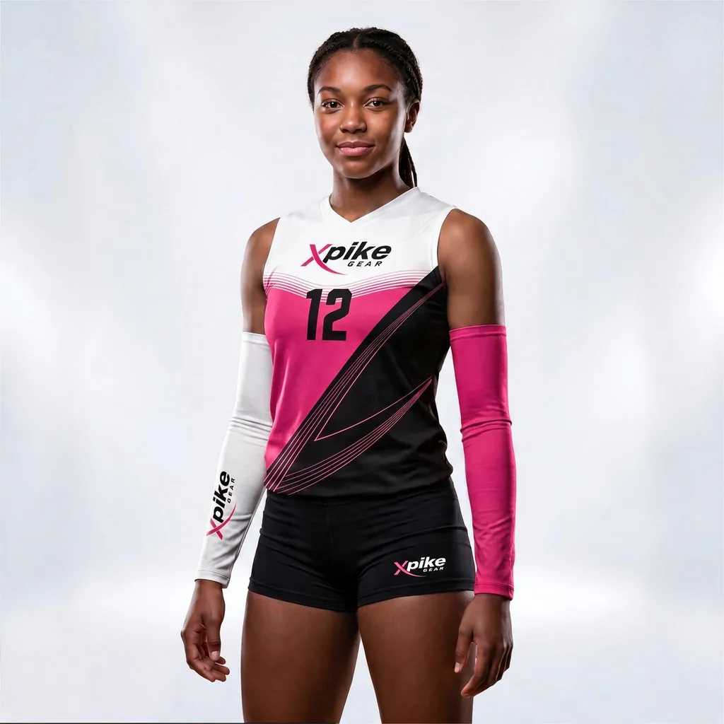 Dynamic Lines Sleeveless Jersey & Arm Sleeves Set · Dynamic Lines · Color Magenta · Front
