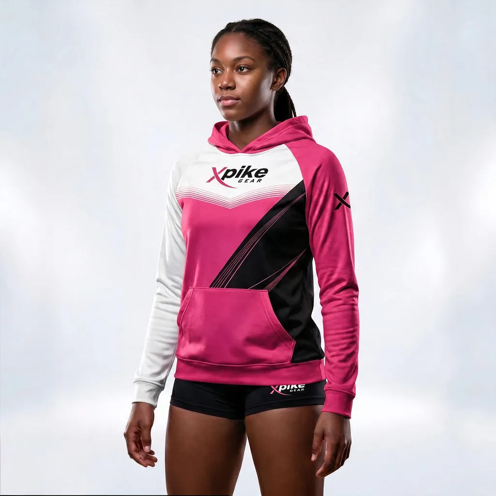 Dynamic Lines Sublimated Hoodie · Dynamic Lines · Color Magenta · Front
