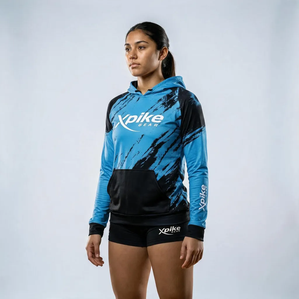 Explosive Splatter Sublimated Hoodie · Explosive Splatter · Color Blue · Front