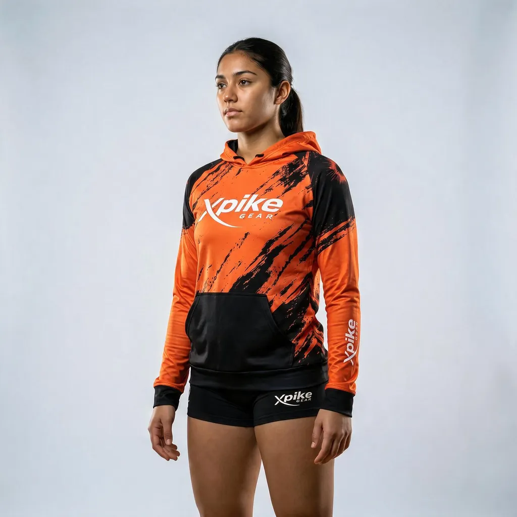 Explosive Splatter Sublimated Hoodie · Explosive Splatter · Color Orange · Front