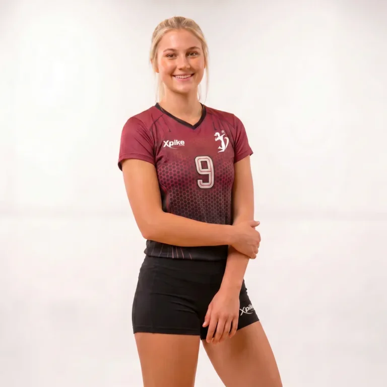Hex Texture Short Sleeve Jersey · Hex Texture · Color Burgundy