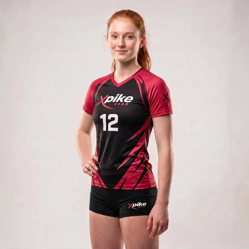 Jagged Streaks Short Sleeve Jersey · Jagged Streaks · Color Red · Front