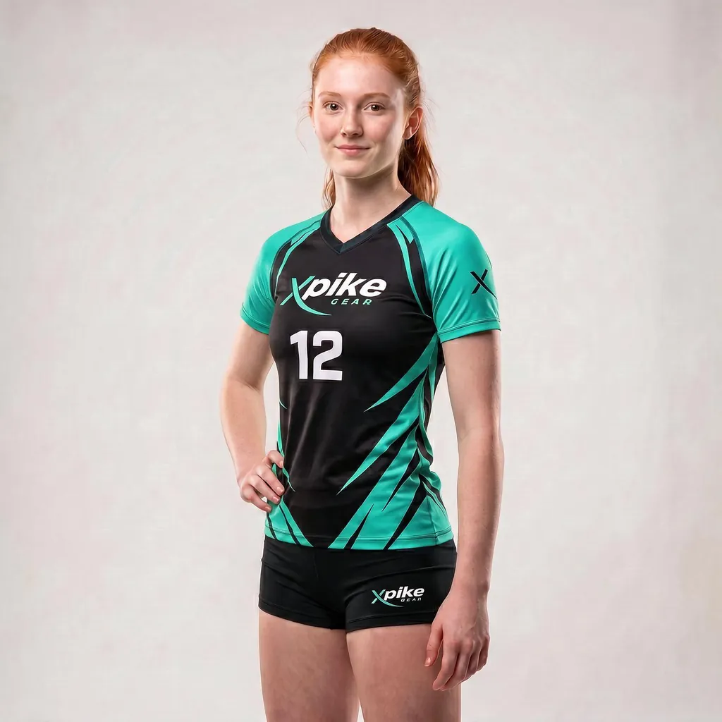 Jagged Streaks Short Sleeve Jersey · Jagged Streaks · Color Turquoise · Front